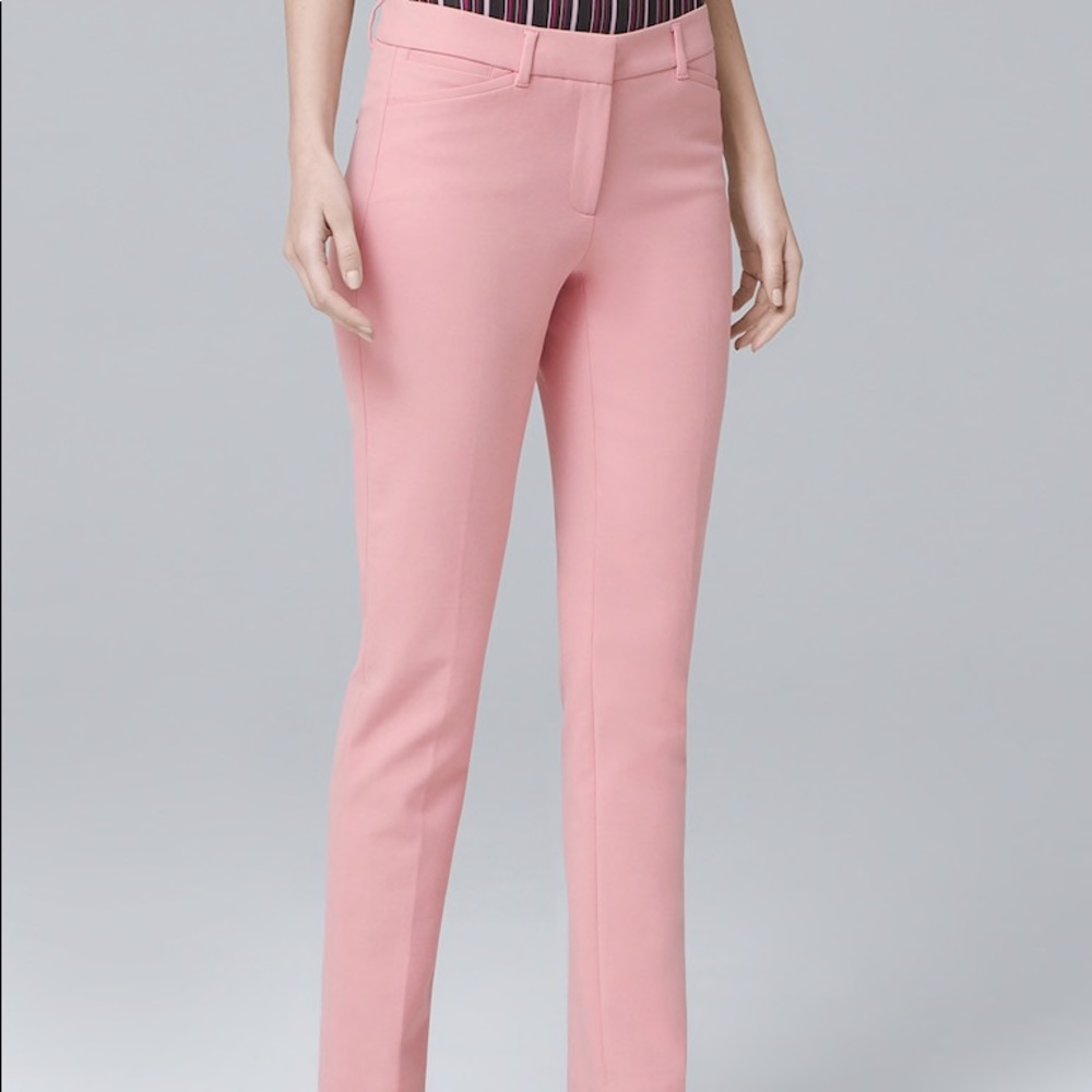 WHBM pink comfort stretch slim ankle pants